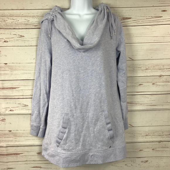 Victoria's Secret Tops - Victoria's Secret Cowl Neck Hoodie Sweatshirt L